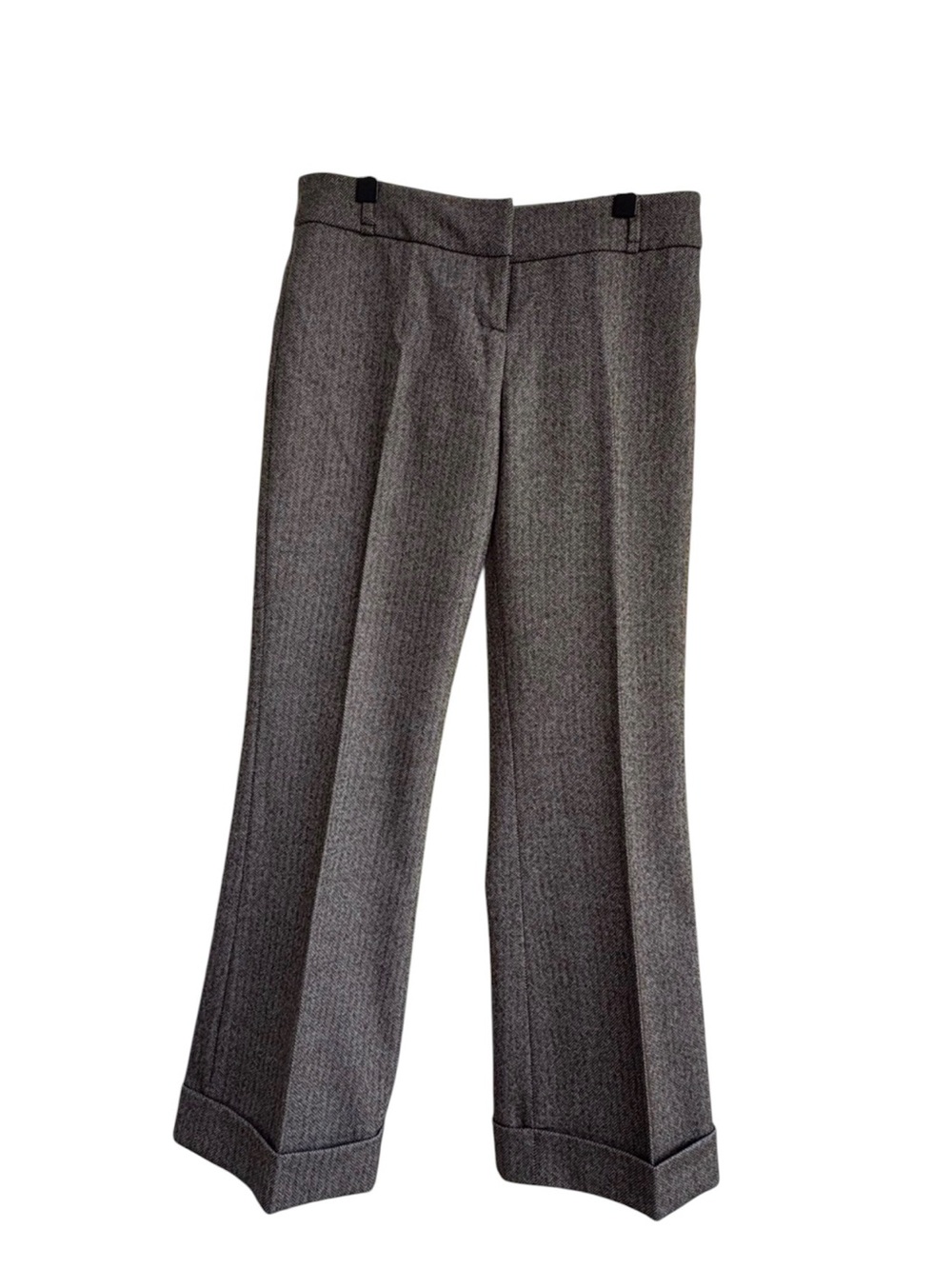 Bebe Gray-Brown Herringbone Dress Pants